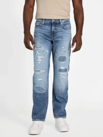 Eco Mason Patch Regular-Fit Straight Jeans