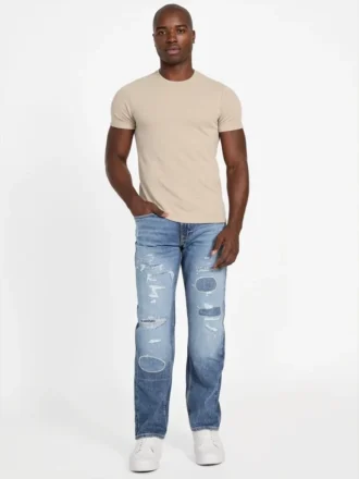 Eco Mason Patch Regular-Fit Straight Jeans