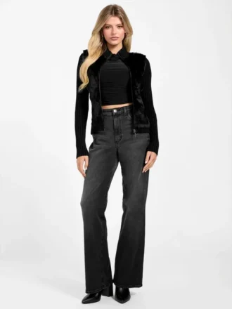 Eco Mila Faux-Fur Zipped Cardigan