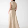 Eco Mindy Embroidered Maxi Shirt Dress