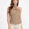 Eco Nada Crossed Halter Top