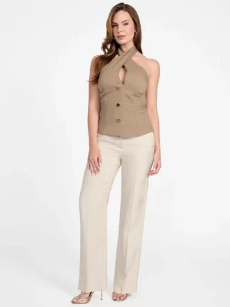Eco Nada Crossed Halter Top
