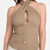 Eco Nada Crossed Halter Top
