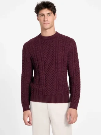 Eco Nathan Mixed Cable-Knit Sweater