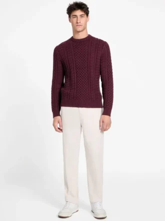 Eco Nathan Mixed Cable-Knit Sweater