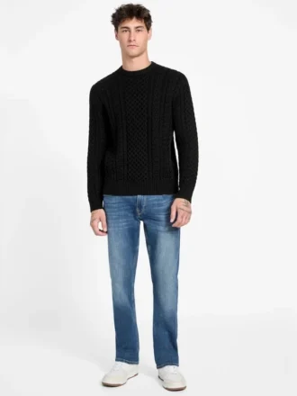 Eco Nathan Mixed Cable-Knit Sweater