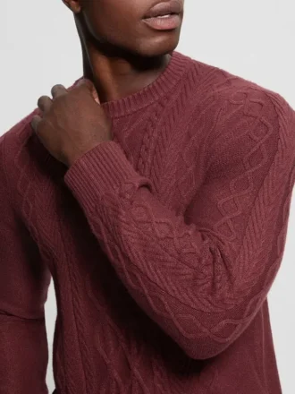 Eco Noah Crewneck Celtic Cable-Knit Sweater