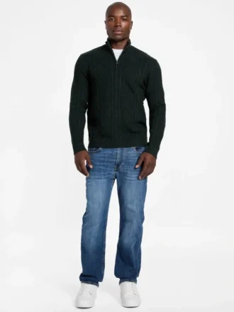 Eco Noel Zip Cable-Knit Sweater