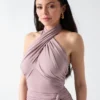 Eco Olivia Cross Front Halter Top
