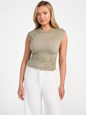 Eco Palm Leaf Corset Tee