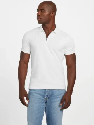 Eco Percy Textured Zip Polo