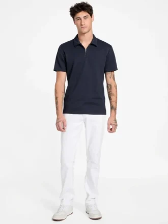 Eco Percy Textured Zip Polo