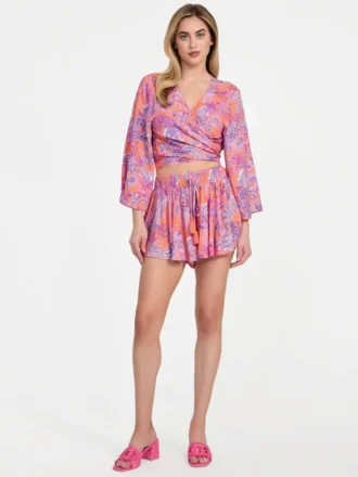 Eco Knotted Cropped Kimono