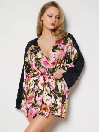 Eco Rose Floral Robe