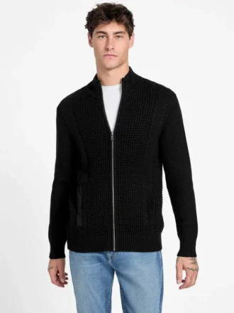 Eco Ryder Waffle-Knit Cardigan