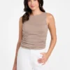 Eco Shirred Ciena Tank Top