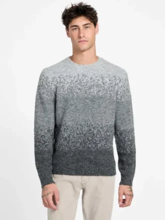 Eco Trey Crewneck Marled Striped Sweater