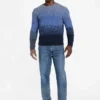 Eco Trey Crewneck Marled Striped Sweater