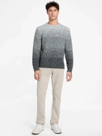 Eco Trey Crewneck Marled Striped Sweater