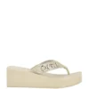 Edany Denim G Buckle Wedge Sandals