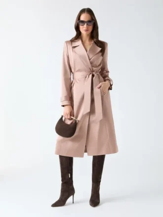 Eleonor Satin Wrap Trench