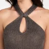 Ella Keyhole Lurex Sweater Top