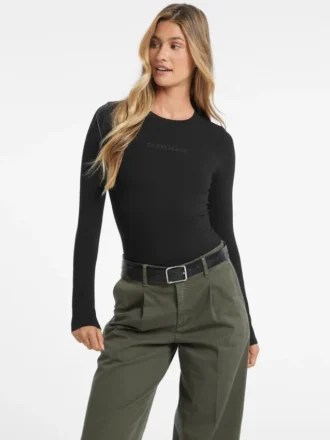 Embroidered Logo Bodysuit