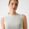 Embroidered Logo Knit Top