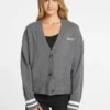 Embroidered Logo Varsity Cardigan