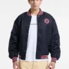 Embroidered Patch Varsity Jacket