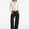 Embroidered Polo Sweater Top