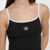 Embroidered Star Crop Tank