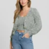 Emiko Eyelash Crop Cardigan