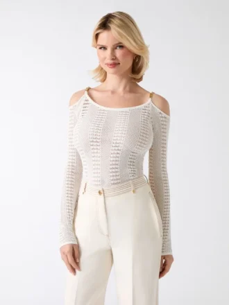 Emma Cold-Shoulder Sweater Top