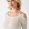 Emma Cold-Shoulder Sweater Top
