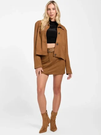 Erin Faux-Suede Mini Skirt