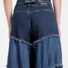 Escape Tiered Patchwork Wide Leg Jeans