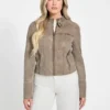 Estell Faux-Suede Moto Jacket