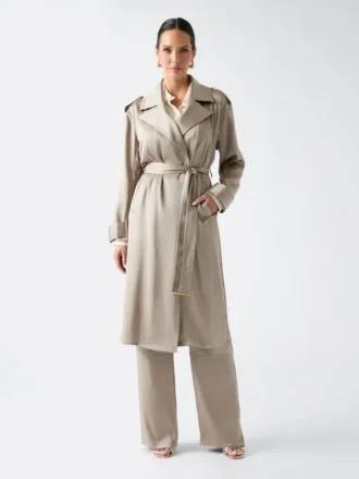 Eva Satin Trench Coat