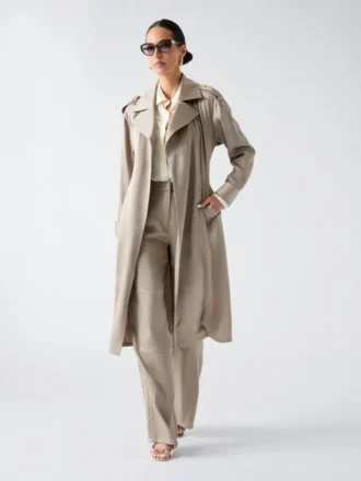 Eva Satin Trench Coat