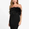 Evita Feather Bandage Dress