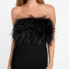 Evita Feather Bandage Dress