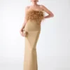 Evita Feather Bandage Gown