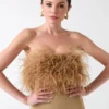 Evita Feather Bandage Gown