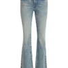 Eyelet Low-Rise Denim Pants