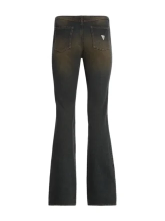 Eyelet Low-Rise Denim Pants