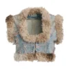 Faux-Fur Denim Vest
