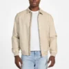 Faux-Leather Aviator Jacket