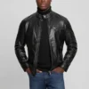 Faux-Leather Biker Jacket