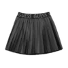 Faux-Leather Pleated Skirt (7-14)